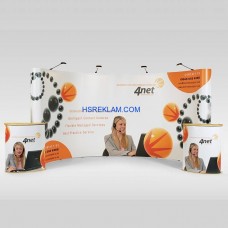 Pop Up Stand Oval 3x8 / 8 Panel